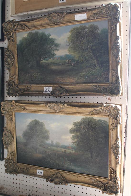 Pair of landscape oils